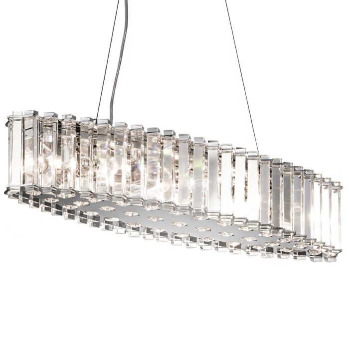 Crystal Skye 8 Light Island Pendant Chrome - KL-CRYSTAL-SKYE-ISLE