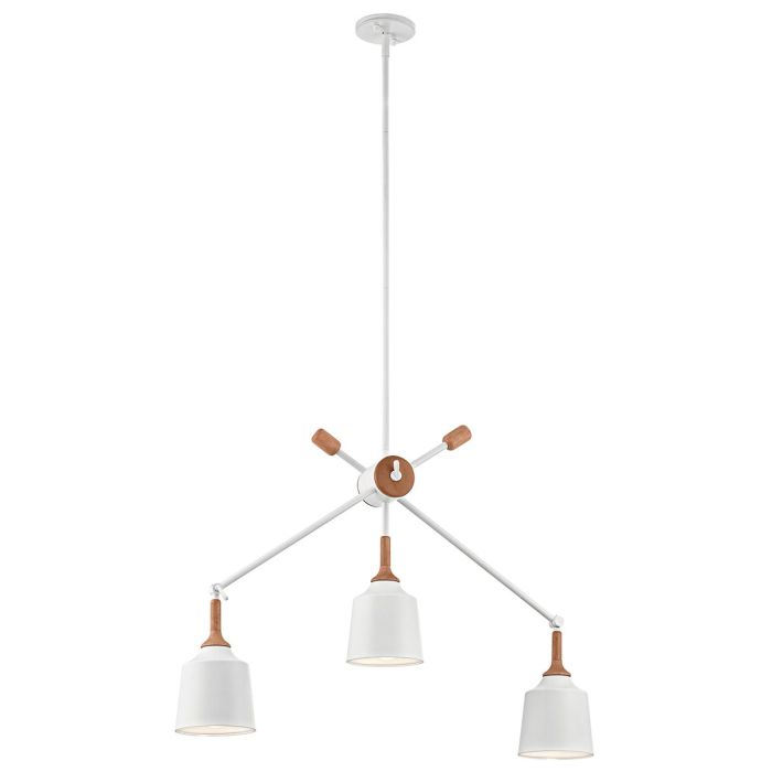 Danika 3 Light Chandelier White - KL-DANIKA3