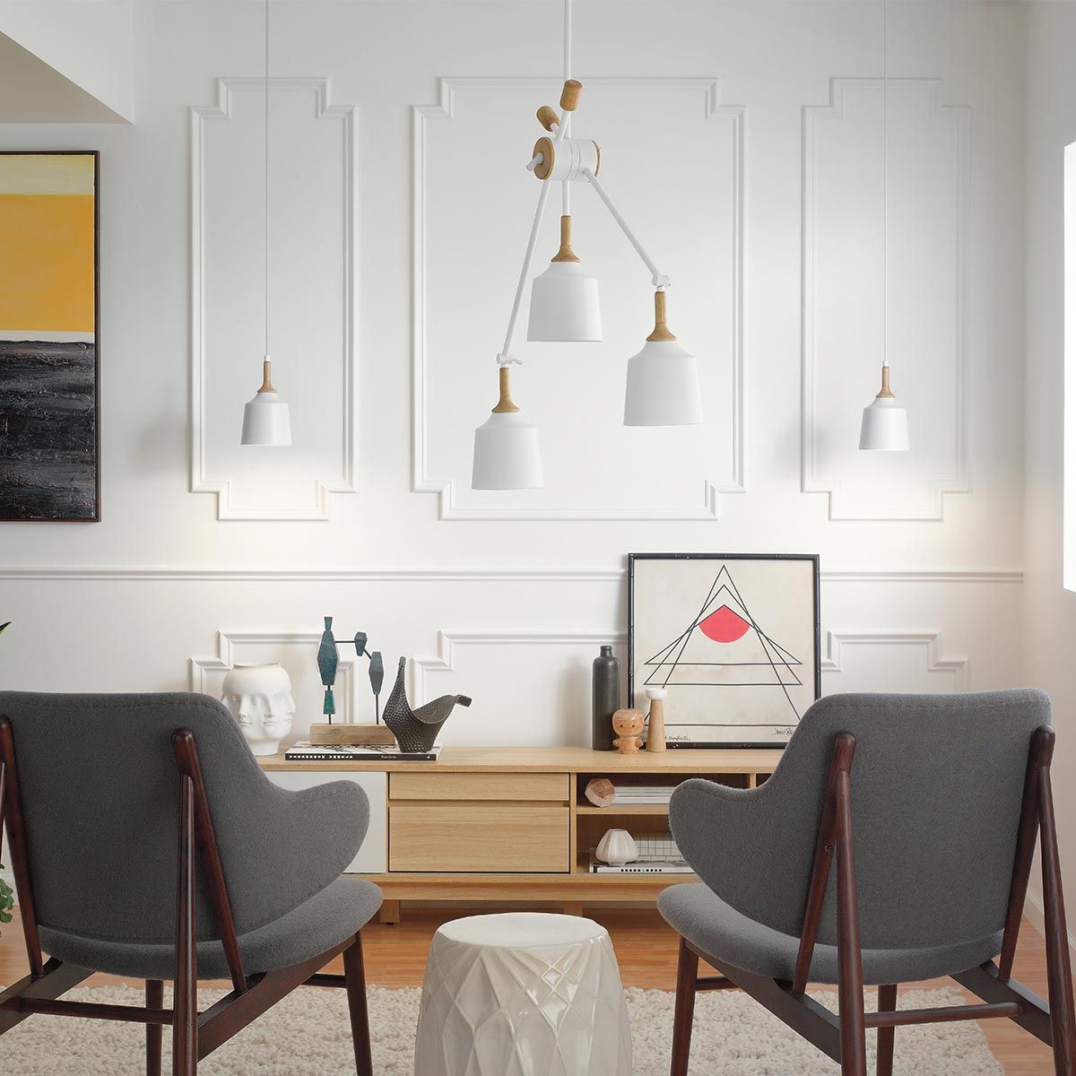 Danika 3 Light Chandelier White - KL-DANIKA3