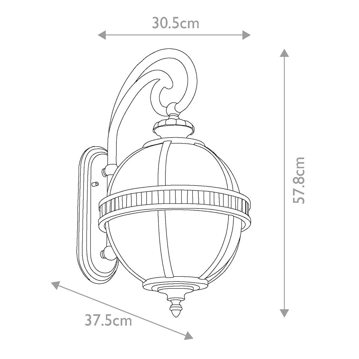 Halleron 3 Light Wall Lantern Londonderry - KL-HALLERON-2M