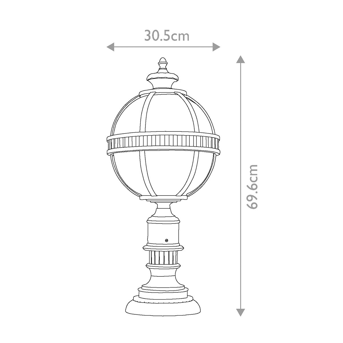 Halleron 3 Light Pedestal Lantern Londonderry - KL-HALLERON-3M