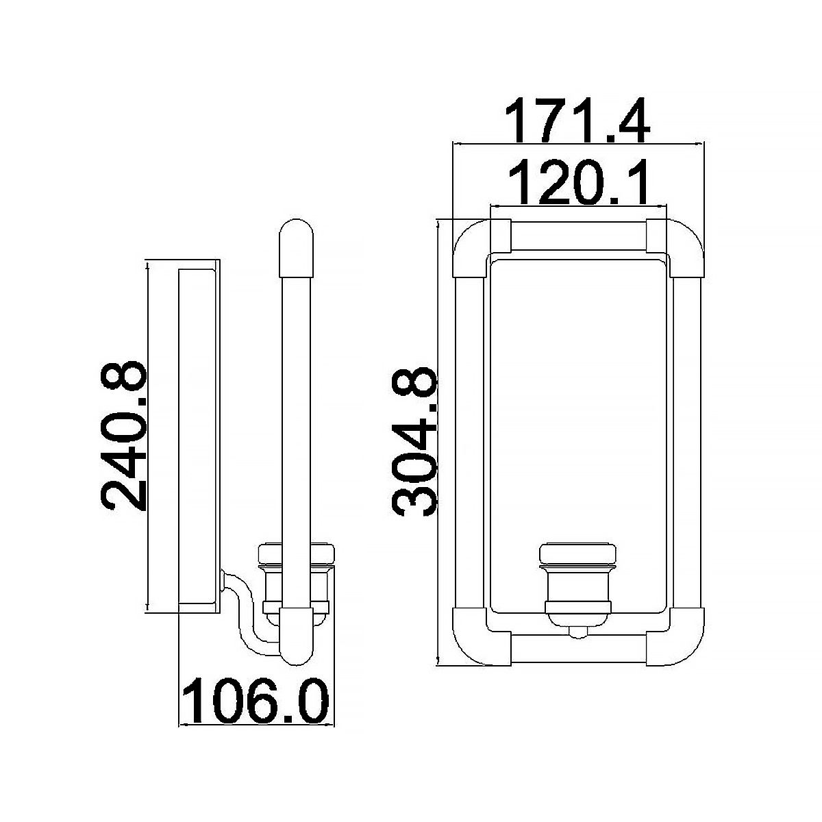 Imahn 1 Light Wall Light Black and Natural Brass - KL-IMAHN1