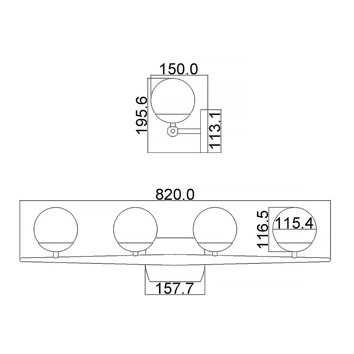 Jasper 4 Light Vanity Light Polished Chrome - KL-JASPER4-BATH