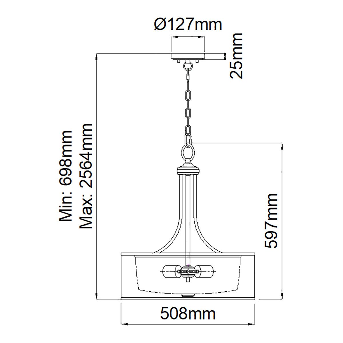 Lacey 4 Light Large Pendant Mission Bronze - KL-LACEY-P-L-MB