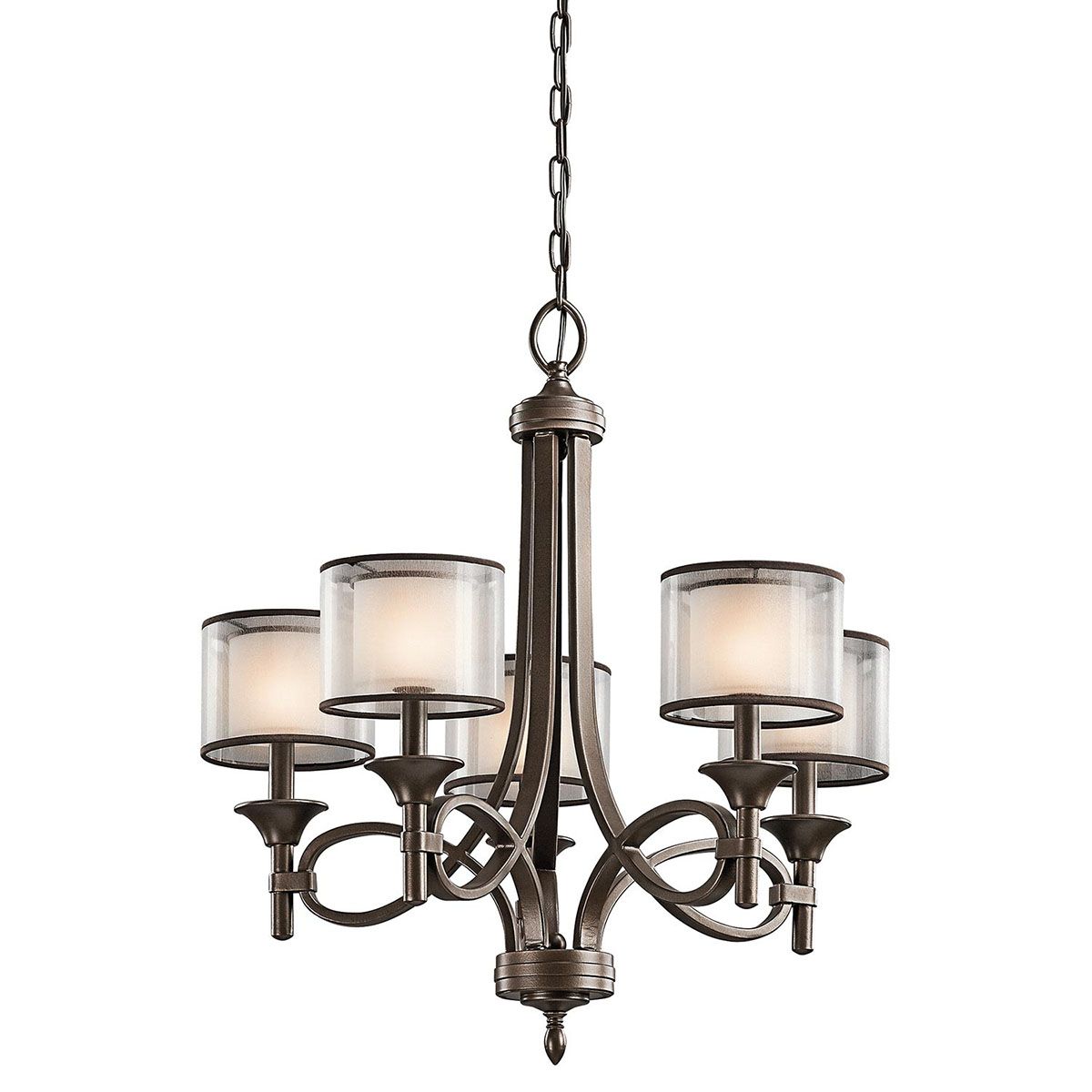Lacey 5 Light Chandelier Mission Bronze - KL-LACEY5-MB