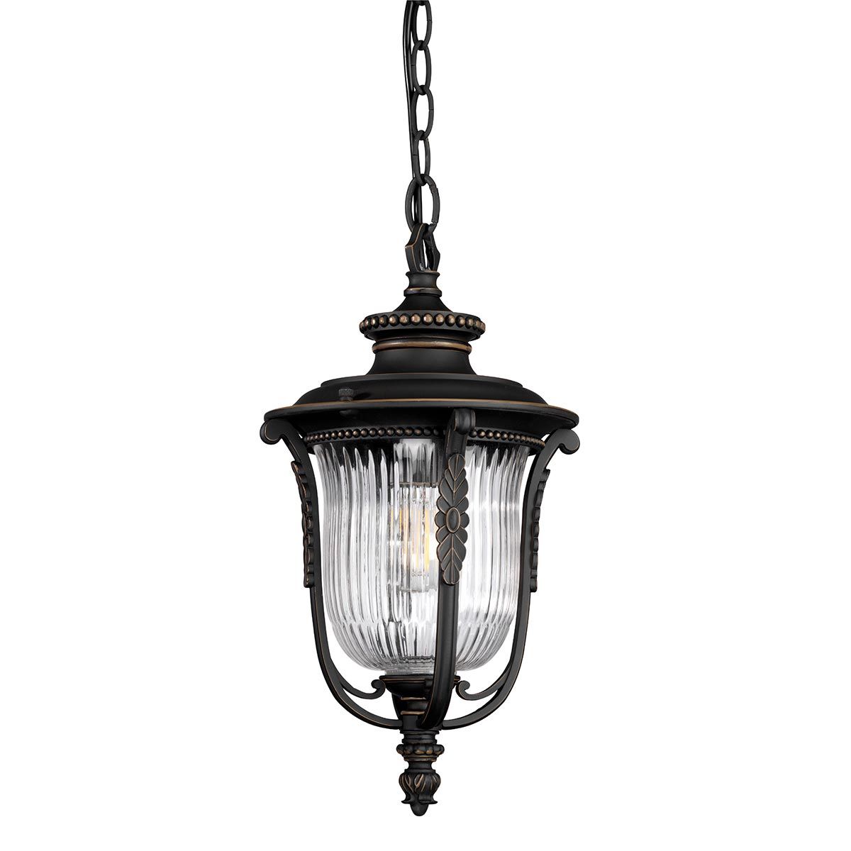 Luverne Medium Chain Lantern Rubbed Bronze - KL-LUVERNE8-M