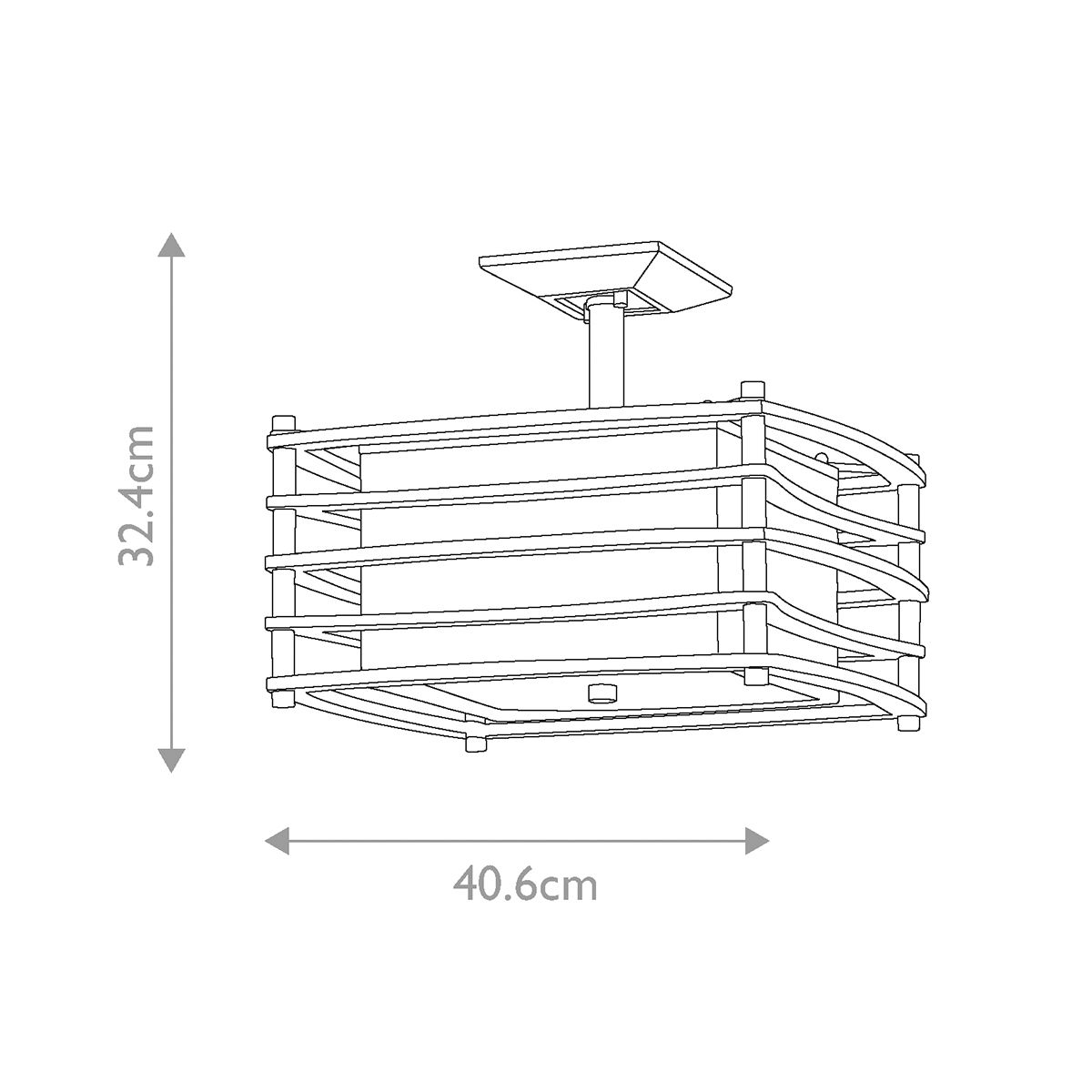 Moxie 2 Light Semi Flush Mount Light Cambridge Bronze - KL-MOXIE-SF