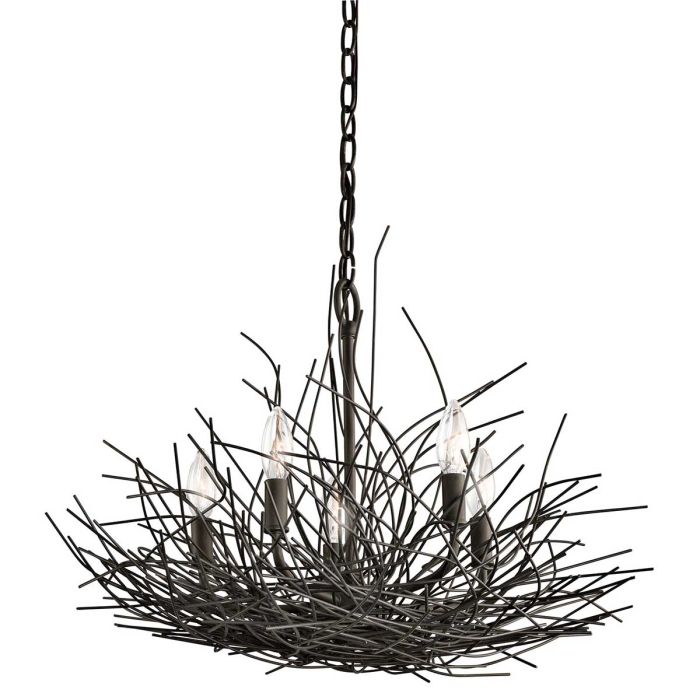 Organique 5 Light Chandelier Olde Bronze - KL-ORGANIQUE5