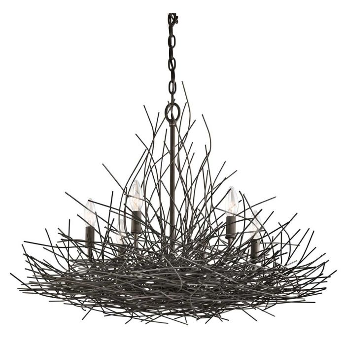Organique 6 Light Chandelier Olde Bronze - KL-ORGANIQUE6