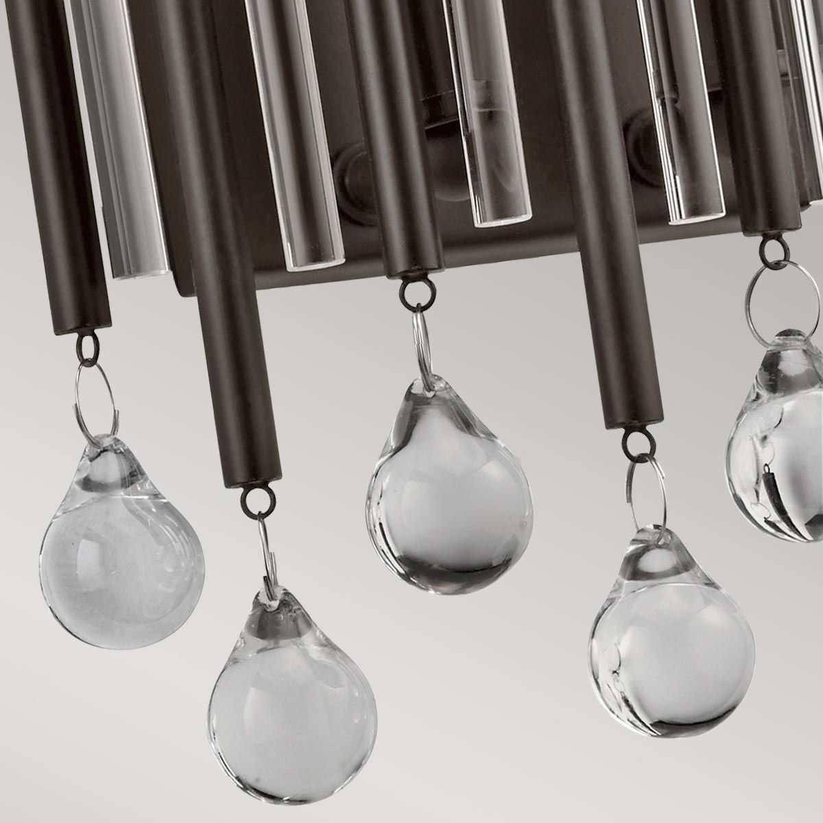 Piper 2 Light Wall Light Espresso & Chrome - KL-PIPER2