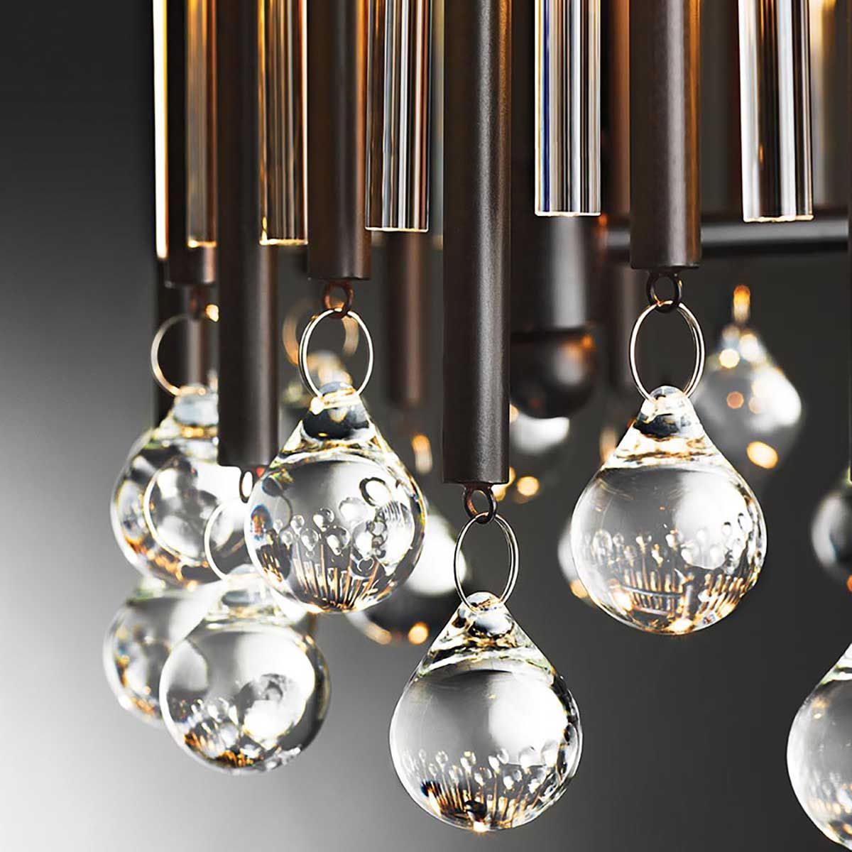 Piper 2 Light Wall Light Espresso & Chrome - KL-PIPER2