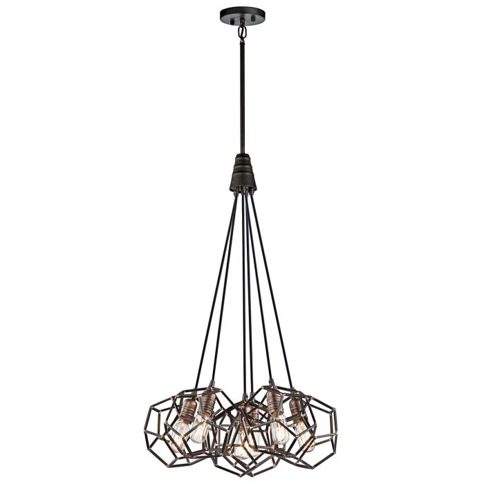 Rocklyn 6 Light Chandelier Raw Steel - KL-ROCKLYN6-RS