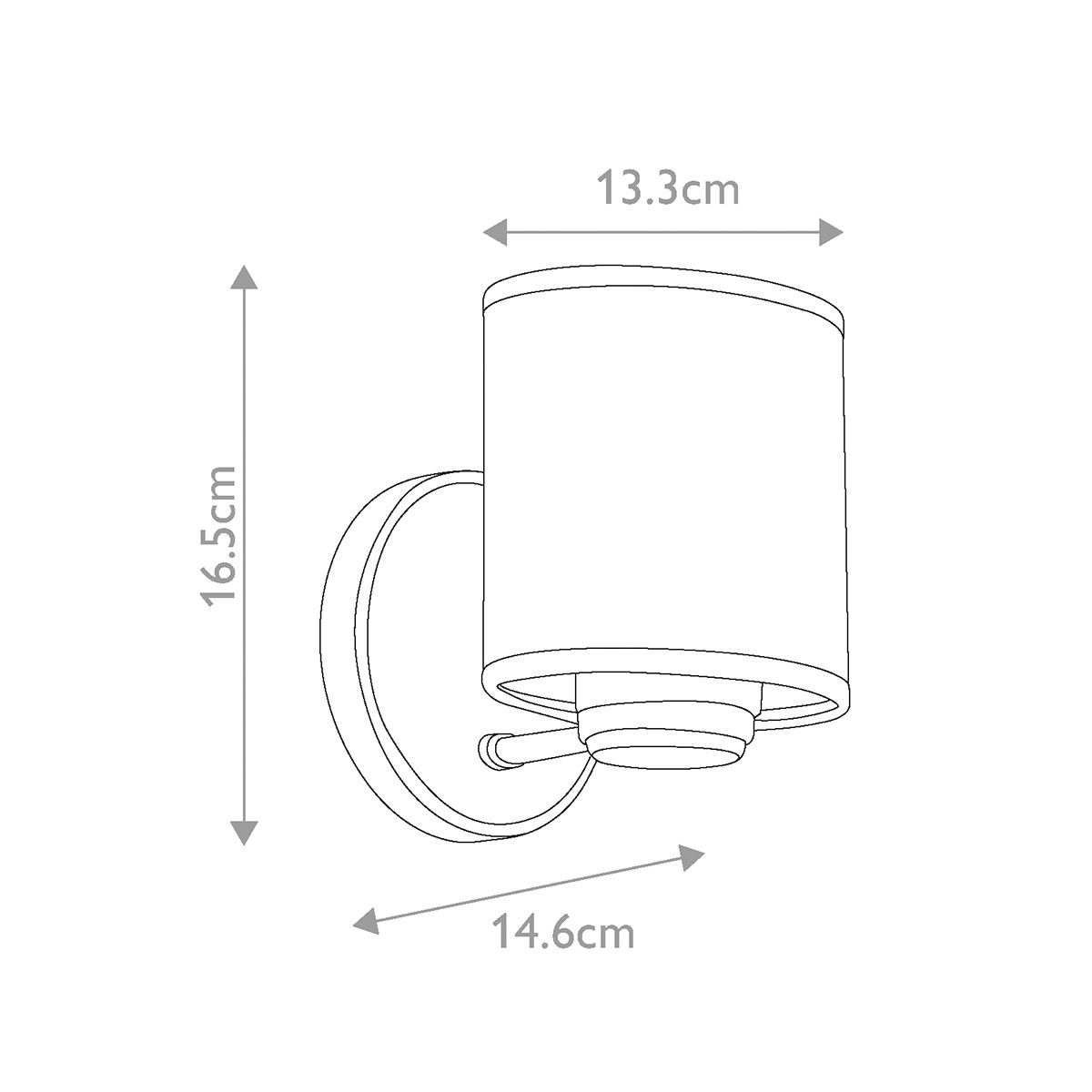 Saldana Wall Light Classic Pewter - KL-SALDANA1