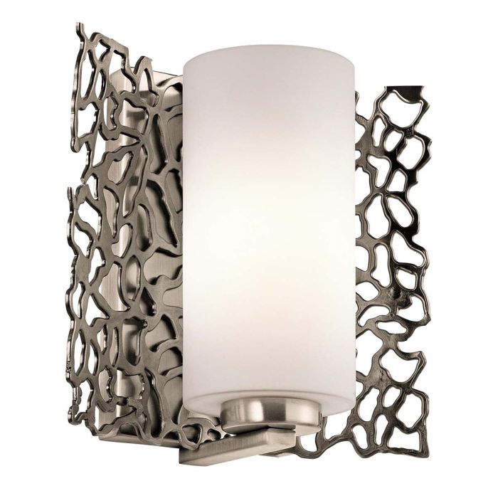 Silver Coral 1 Light Wall Light Classic Pewter - KL-SILVER-CORAL1