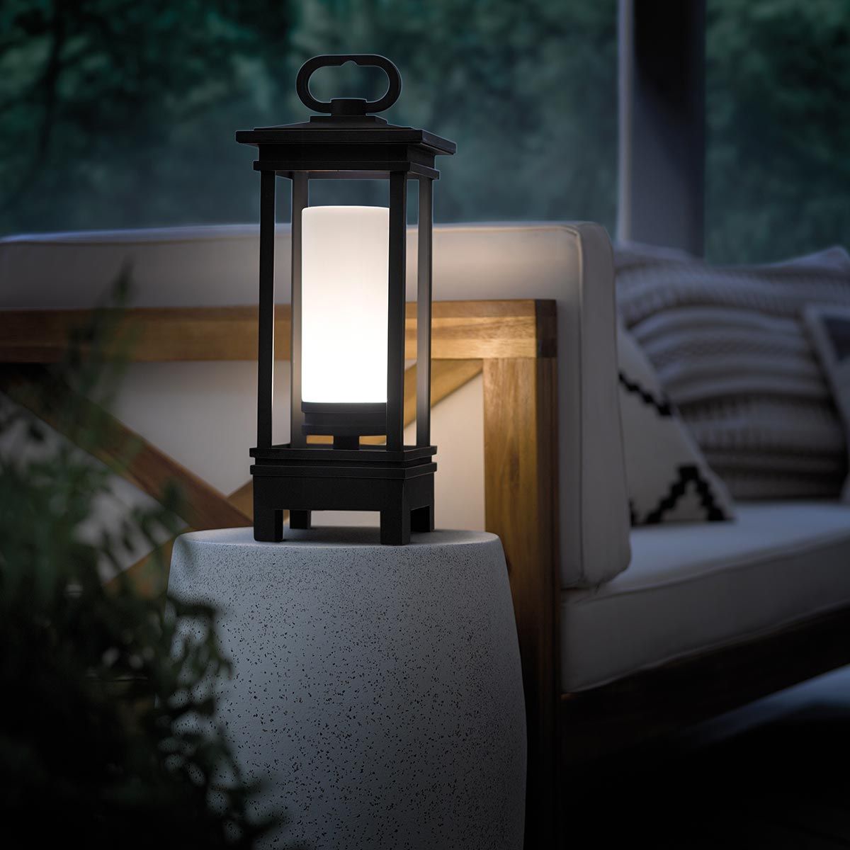 South Hope Portable Bluetooth Speaker Lantern UK Plug Rubbed Bronze - KL-SOUTH-HOPE-BT-A-OZ