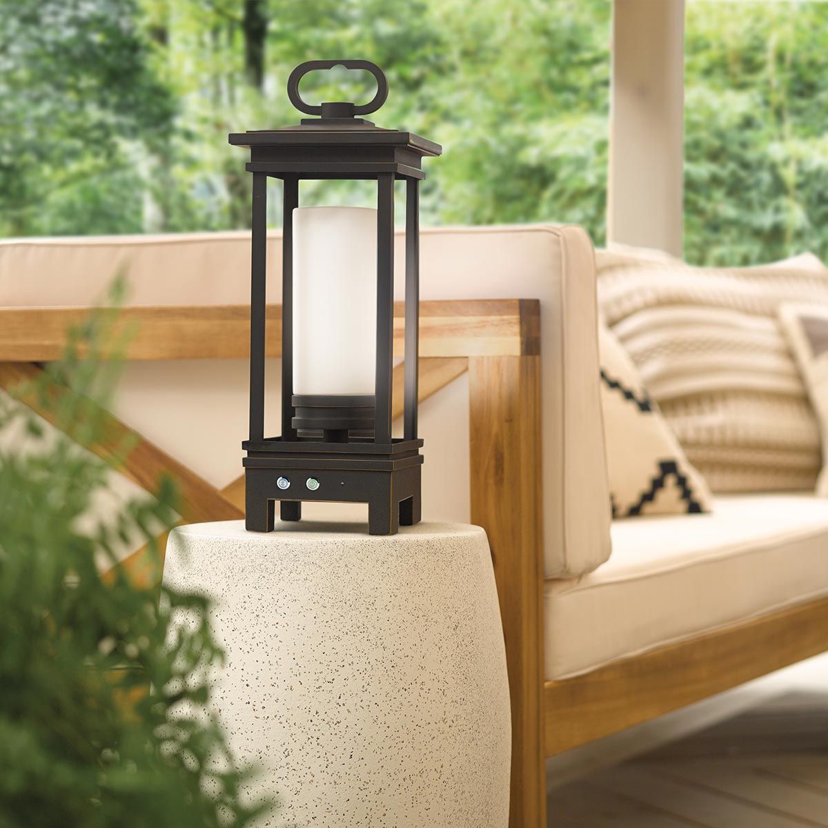 South Hope Portable Bluetooth Speaker Lantern EU Plug Rubbed Bronze - KL-SOUTH-HOPE-BT-B-OZ