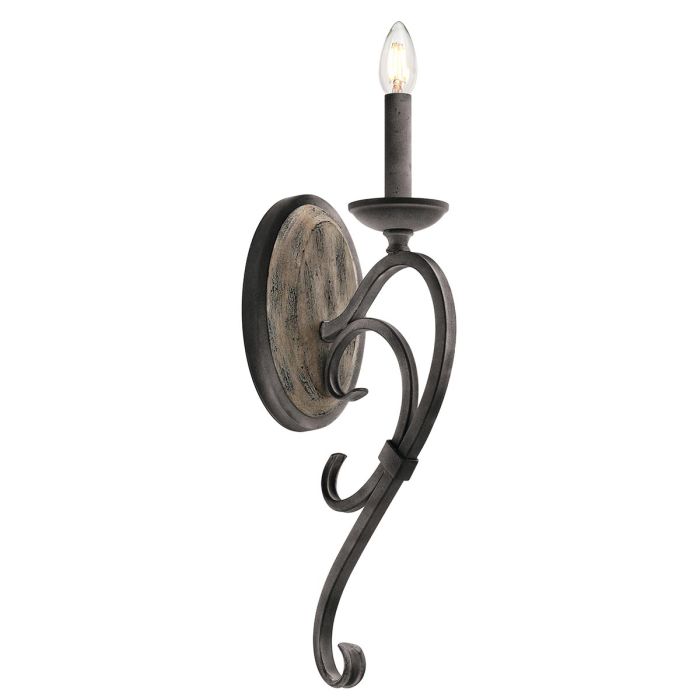 Taulbee 1 Light Wall Light Weathered Zinc - KL-TAULBEE1