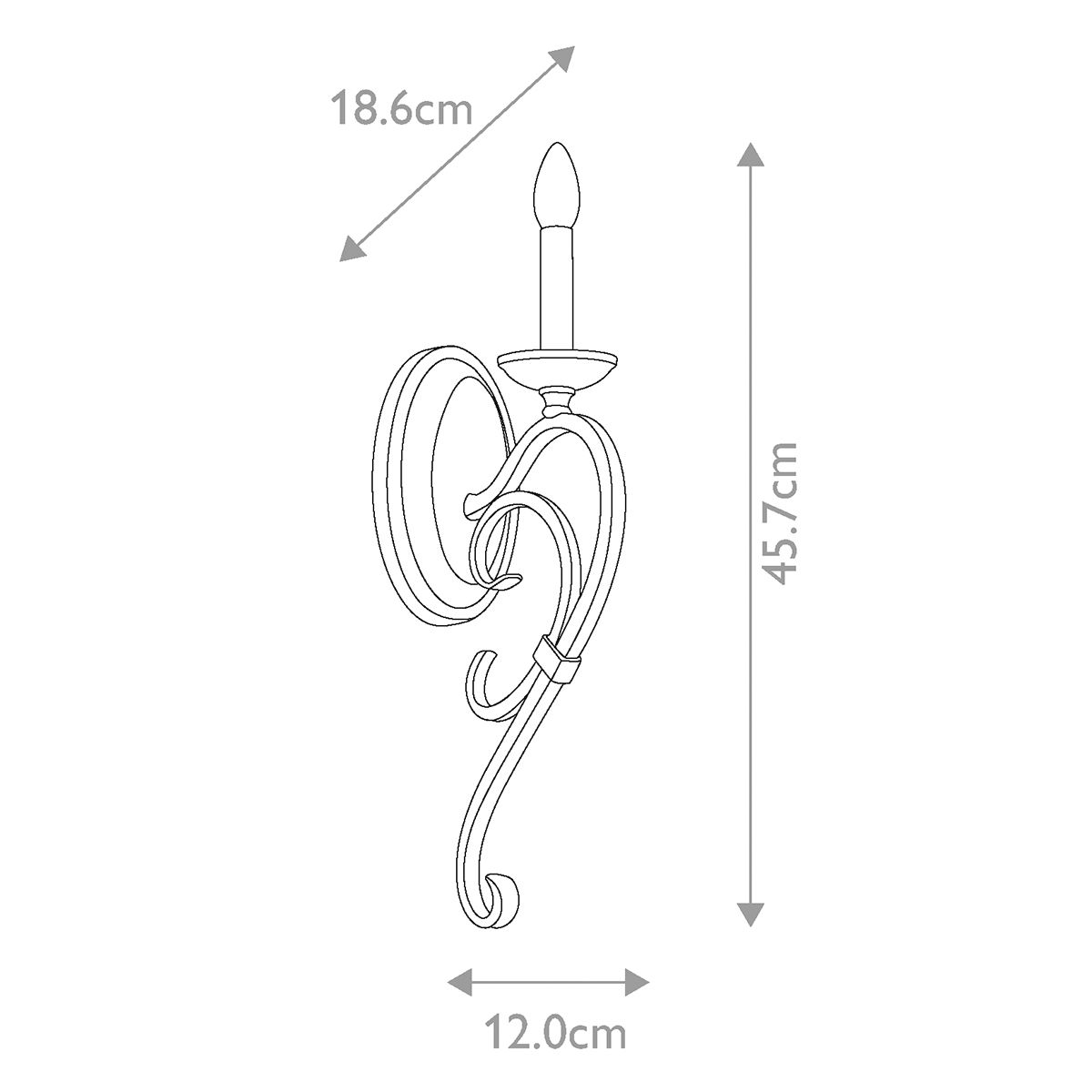 Taulbee 1 Light Wall Light Weathered Zinc - KL-TAULBEE1