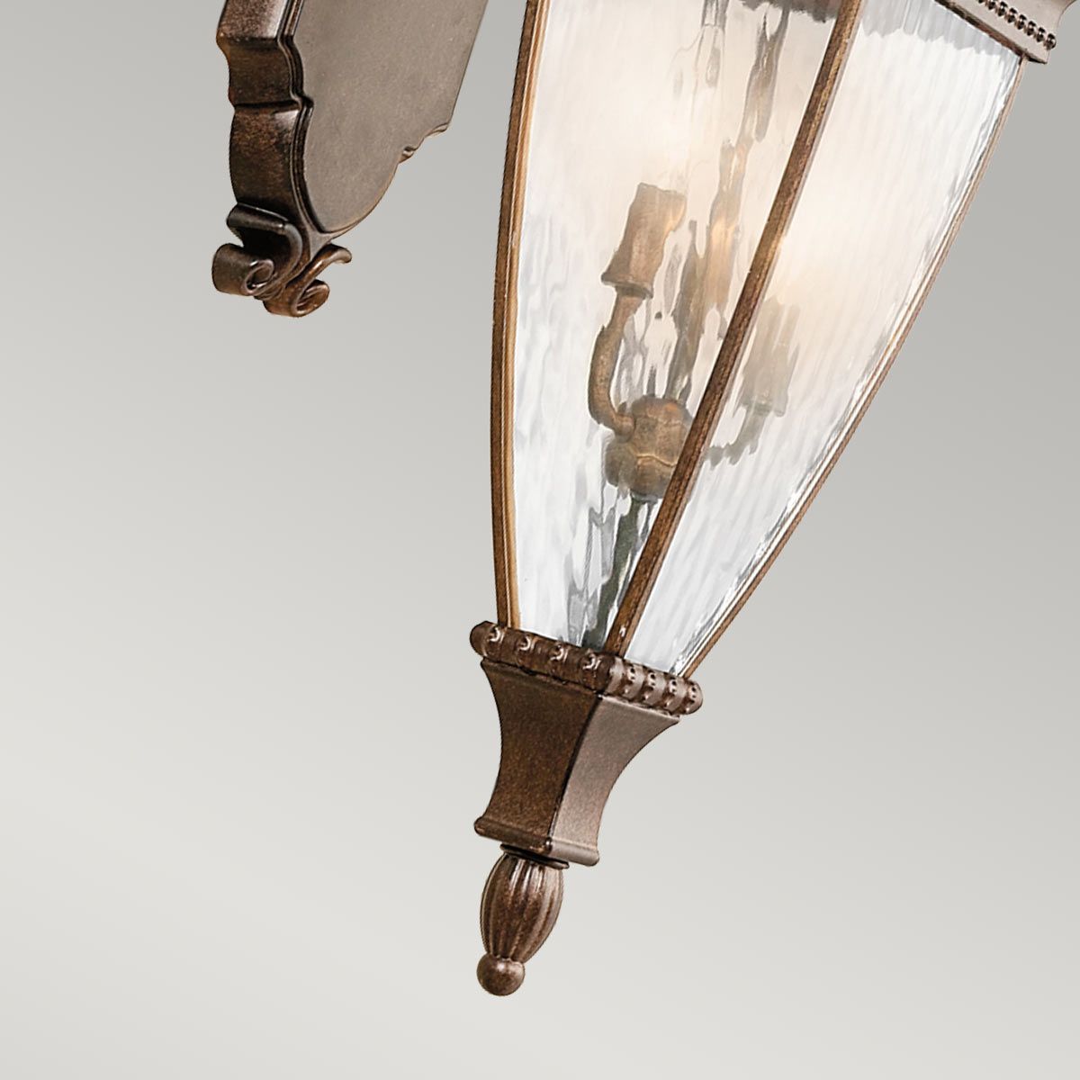 Venetian Rain 3 Light Large Wall Lantern Brushed Bronze - KL-VENETIAN2-L