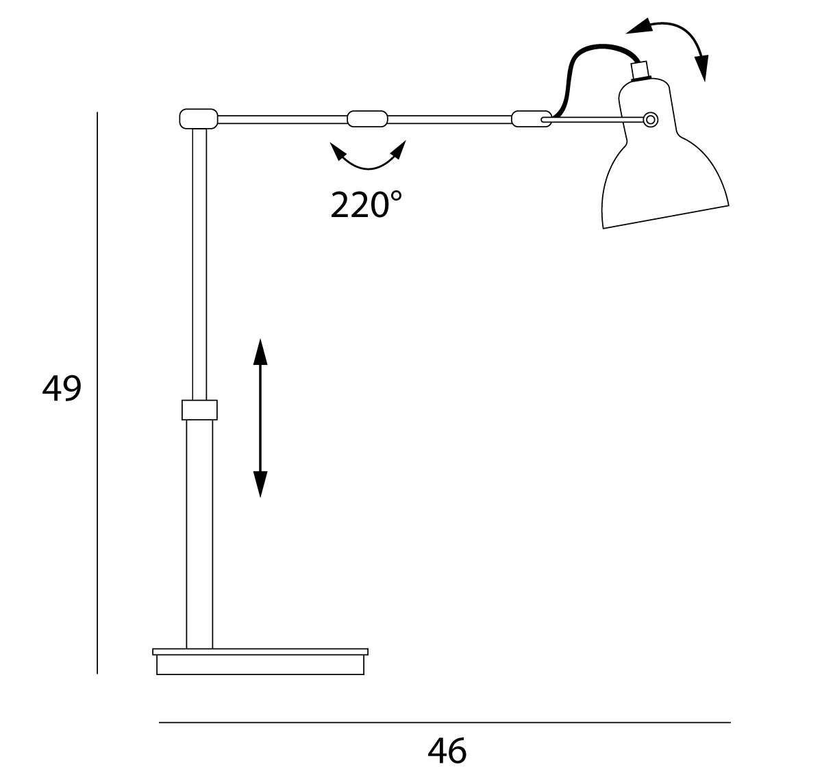 Laito Mini Table Lamp White & Brass - SE LT/LAITO/MIN/WH/BR