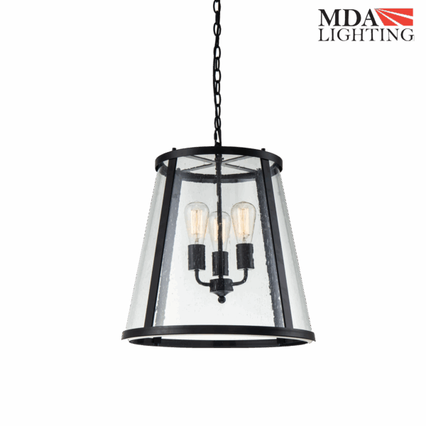 Lauren Large Pendant Light Black - MDALAU3LBK
