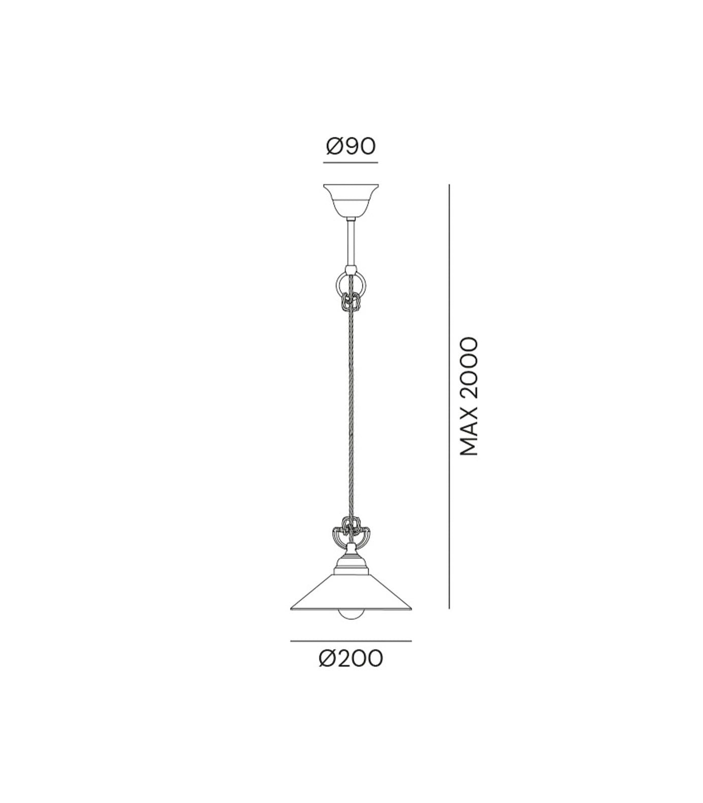 Tabia Small Pendant Light Pre Aged & White - IL.212.07.OV