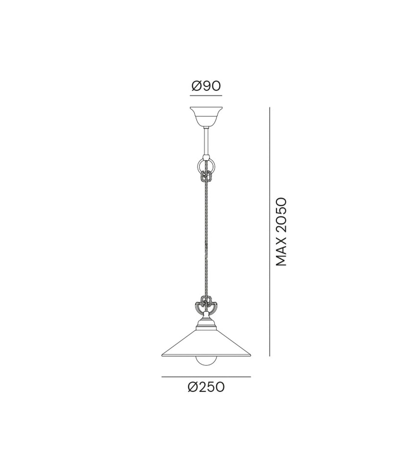 Tabia Medium Pendant Light Pre Aged & White - IL.212.08.OV