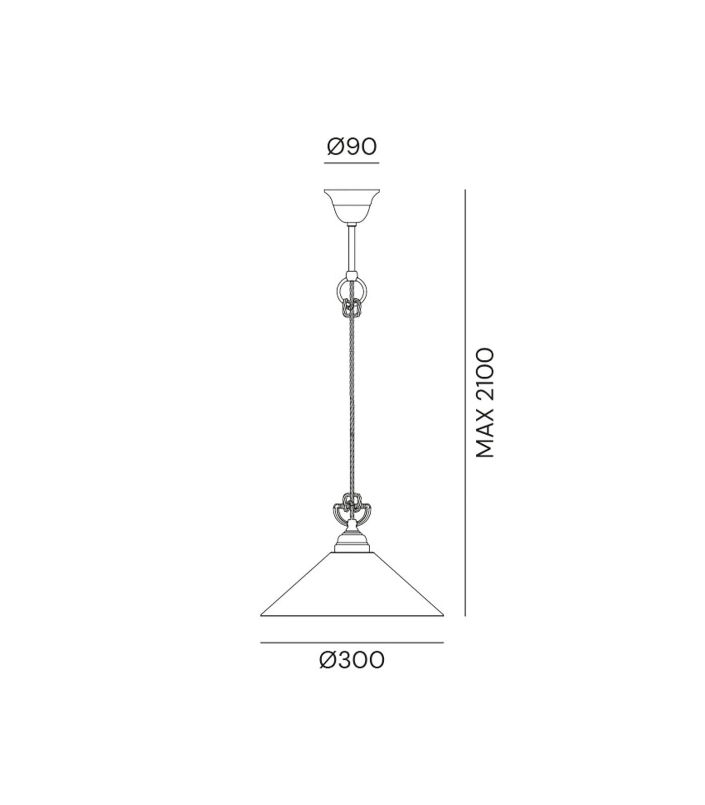 Tabia Large Pendant Light Pre Aged & White - IL.212.09.OV