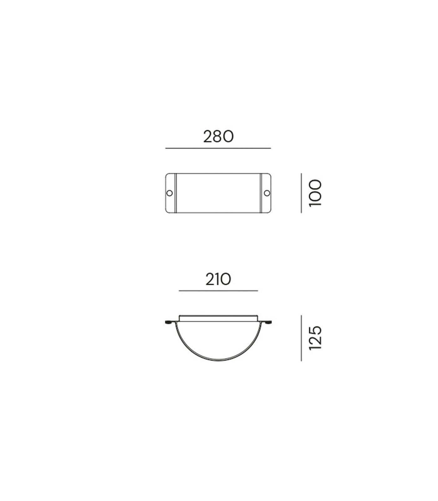 Decori Outdoor Small Arc Wall Light Antique Copper - IL.252.01.RR