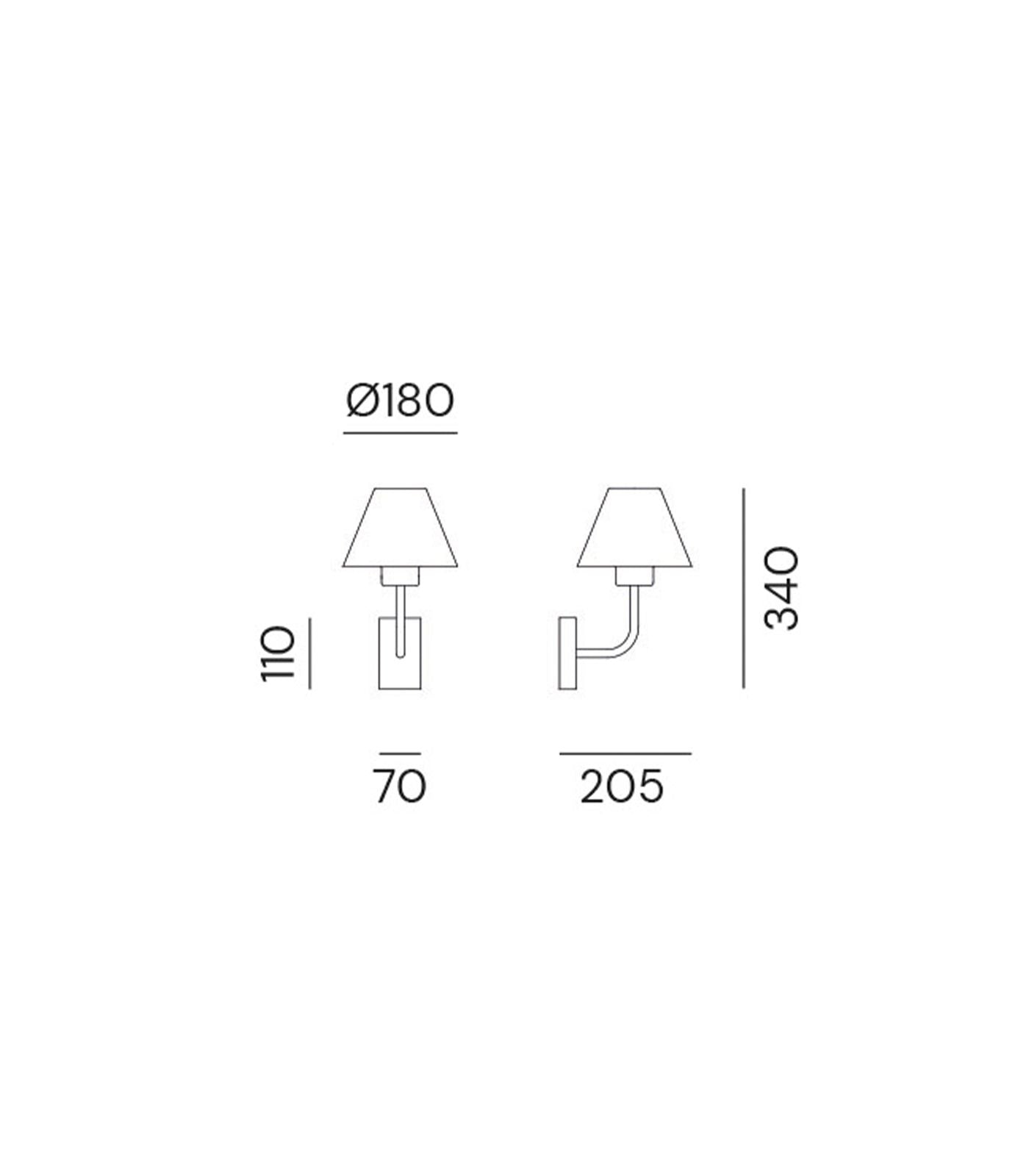 Fiordo Wall Light Pre Aged - IL.261.01.OR