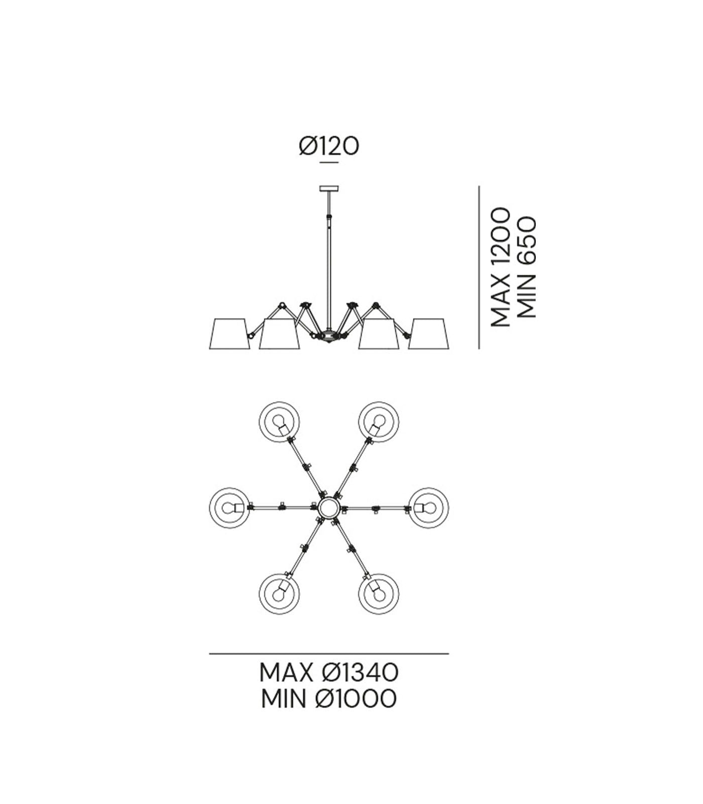 Reporter Adjustable Chandelier Pre Aged - IL.271.04.OF