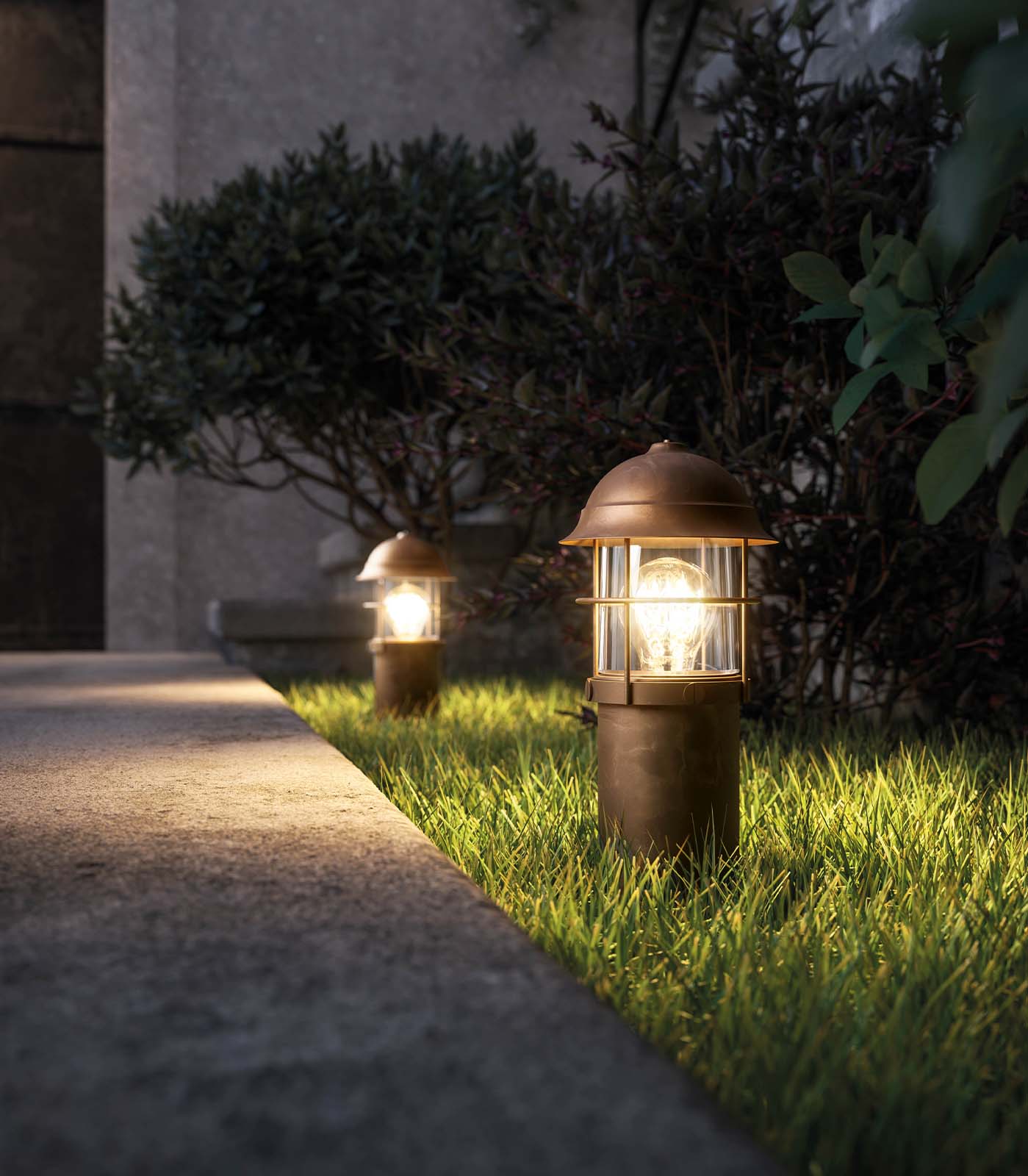 Garden 260mm Outdoor Bollard Light Transparent - IL.245.41.ORT
