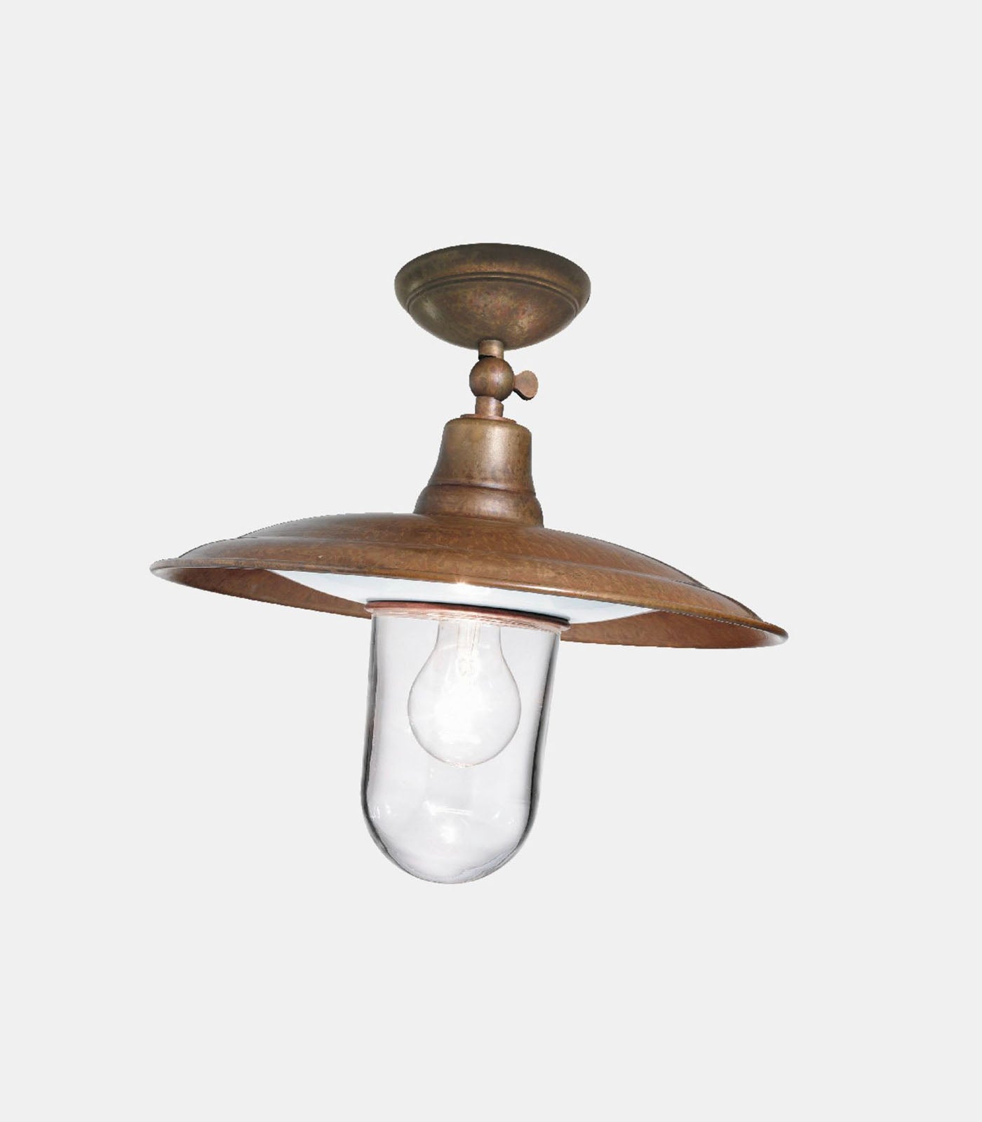 Barchessa Outdoor Semi Flush Mount Light Antique Brass & Antique Copper - IL.220.13.ORT