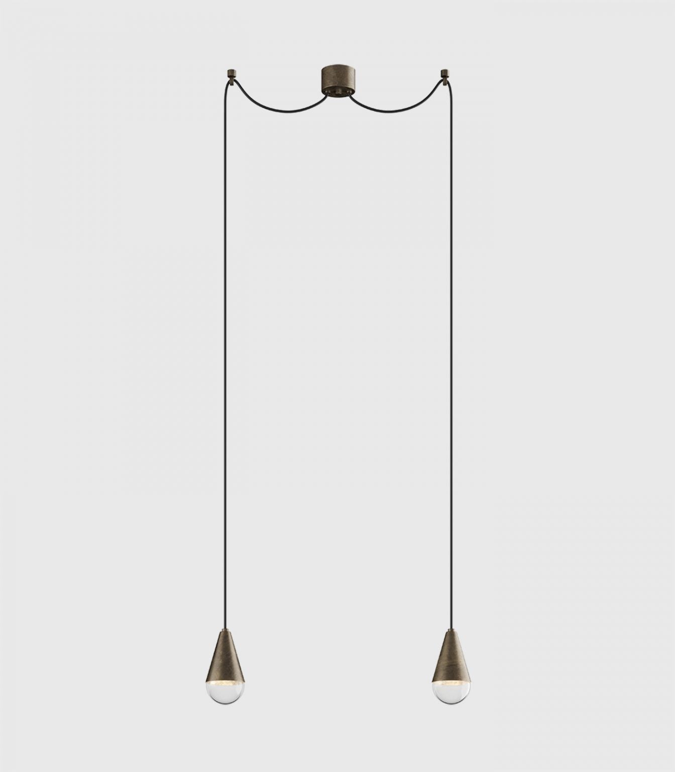 Dew Double Pendant Light Iron - IL.289.10.FFT