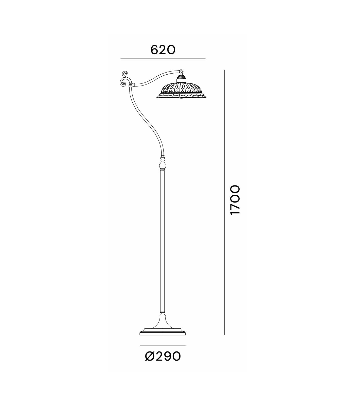 Anita Floor Lamp Pre Aged & White - IL.061.53.OC