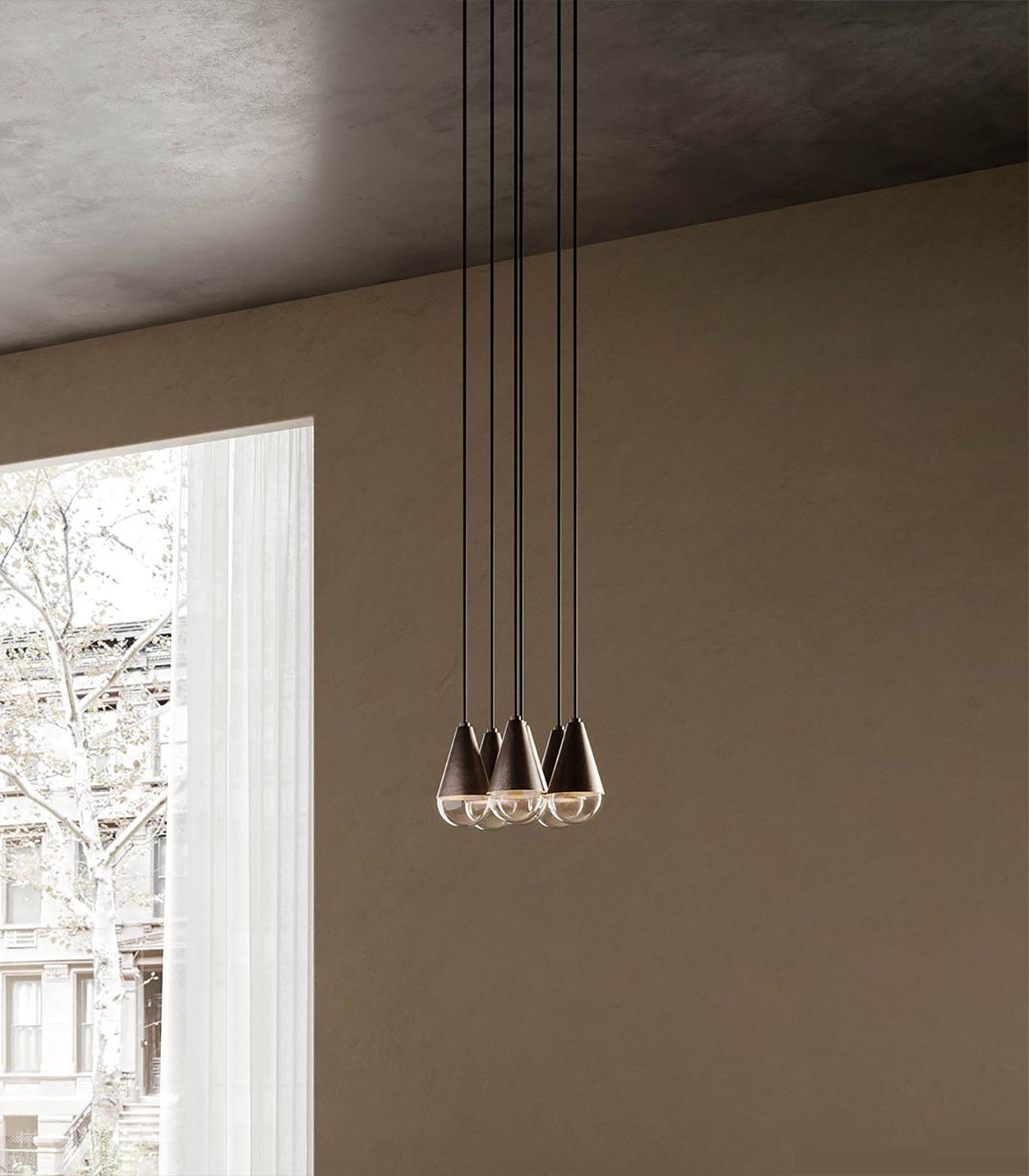 Dew Cluster Pendant Light Iron - IL.289.12.FFT