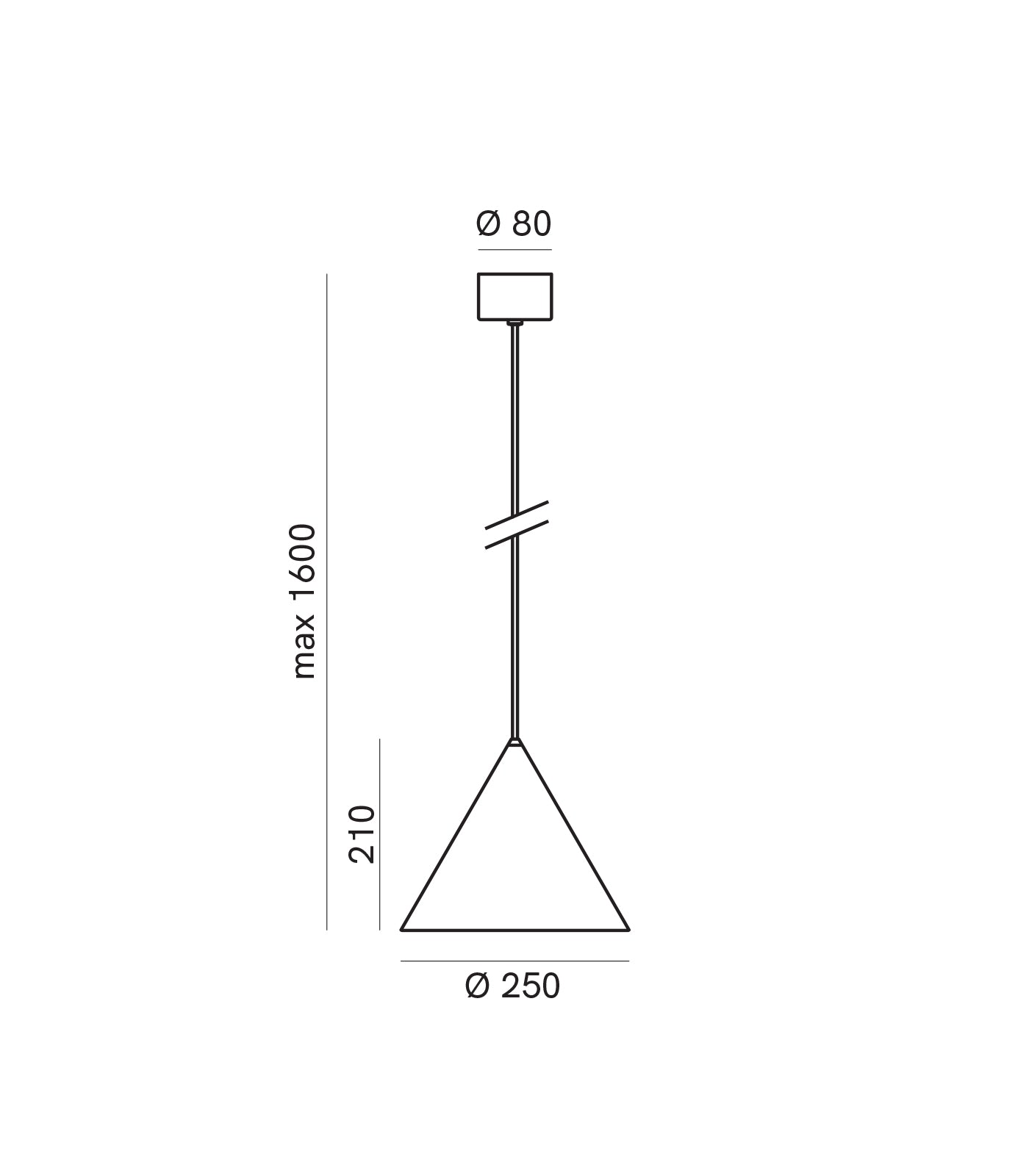 Cone Medium Pendant Light Grafene - IL.286.02.EE