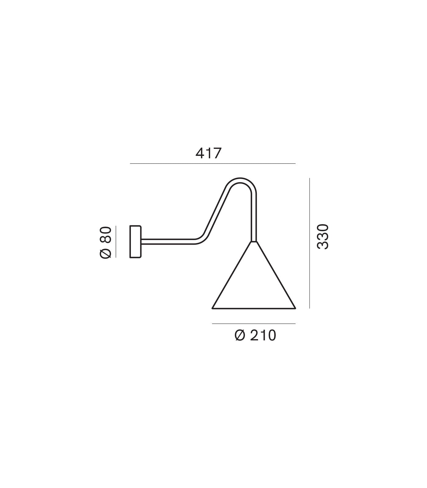 Cone Wall Light Antique iron - IL.286.07.FF