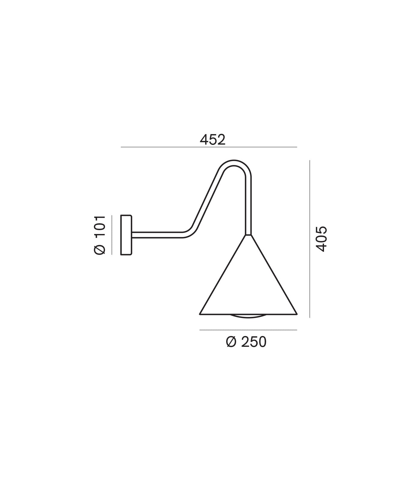 Cone Outdoor Gooseneck Wall Light Pre Aged Brass - IL.286.17.OOB