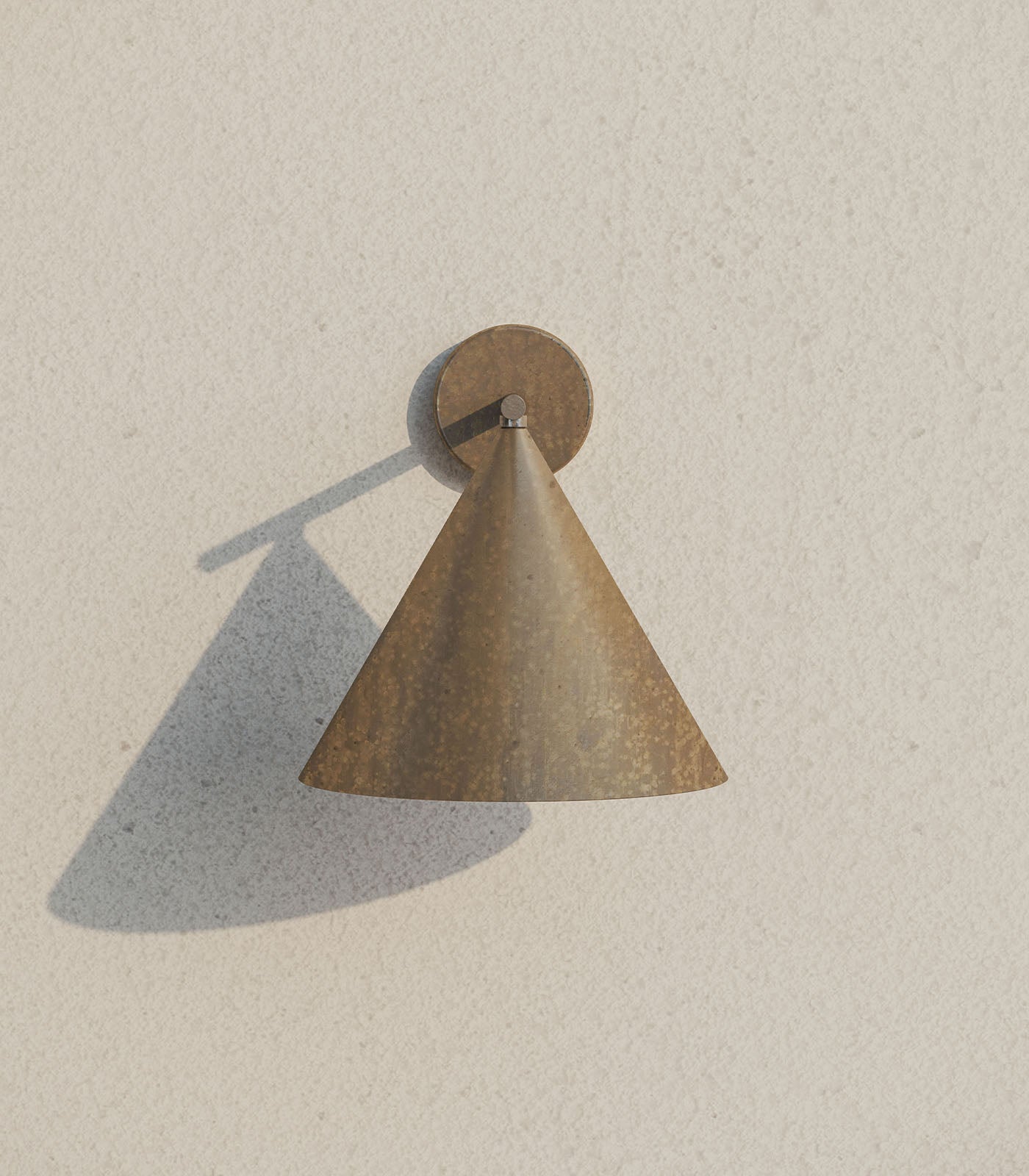 Cone Outdoor Straight Wall Light Pre Aged Brass - IL.286.18.OOB