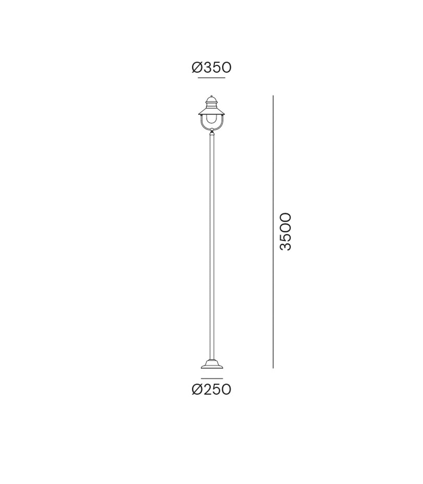 Borgo Large Bollard Light Clear - IL.244.30.ORT