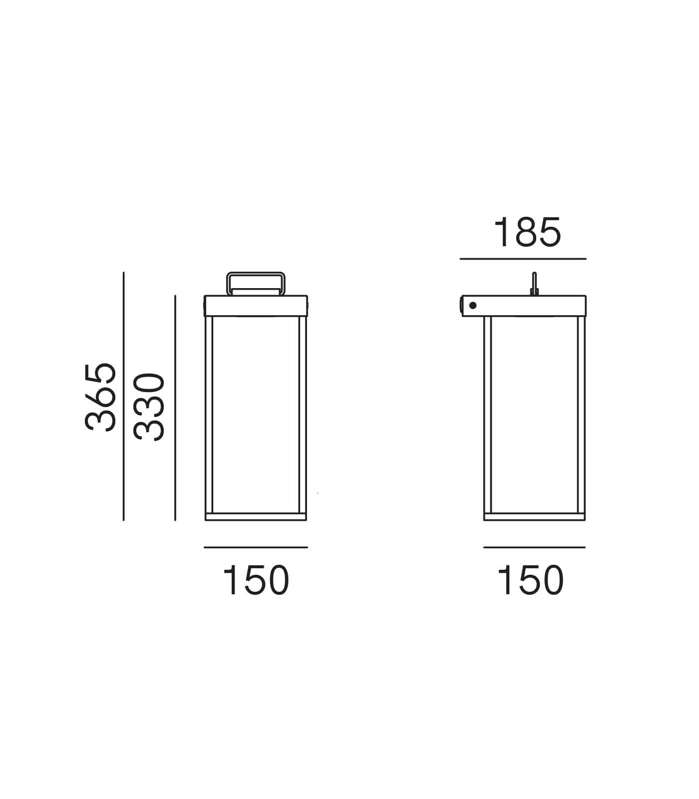 Lanterne Slim Small LED Outdoor Wall Light 6W 2700K Antique Brass or Dark Brass - IL.267.04.OO | OS