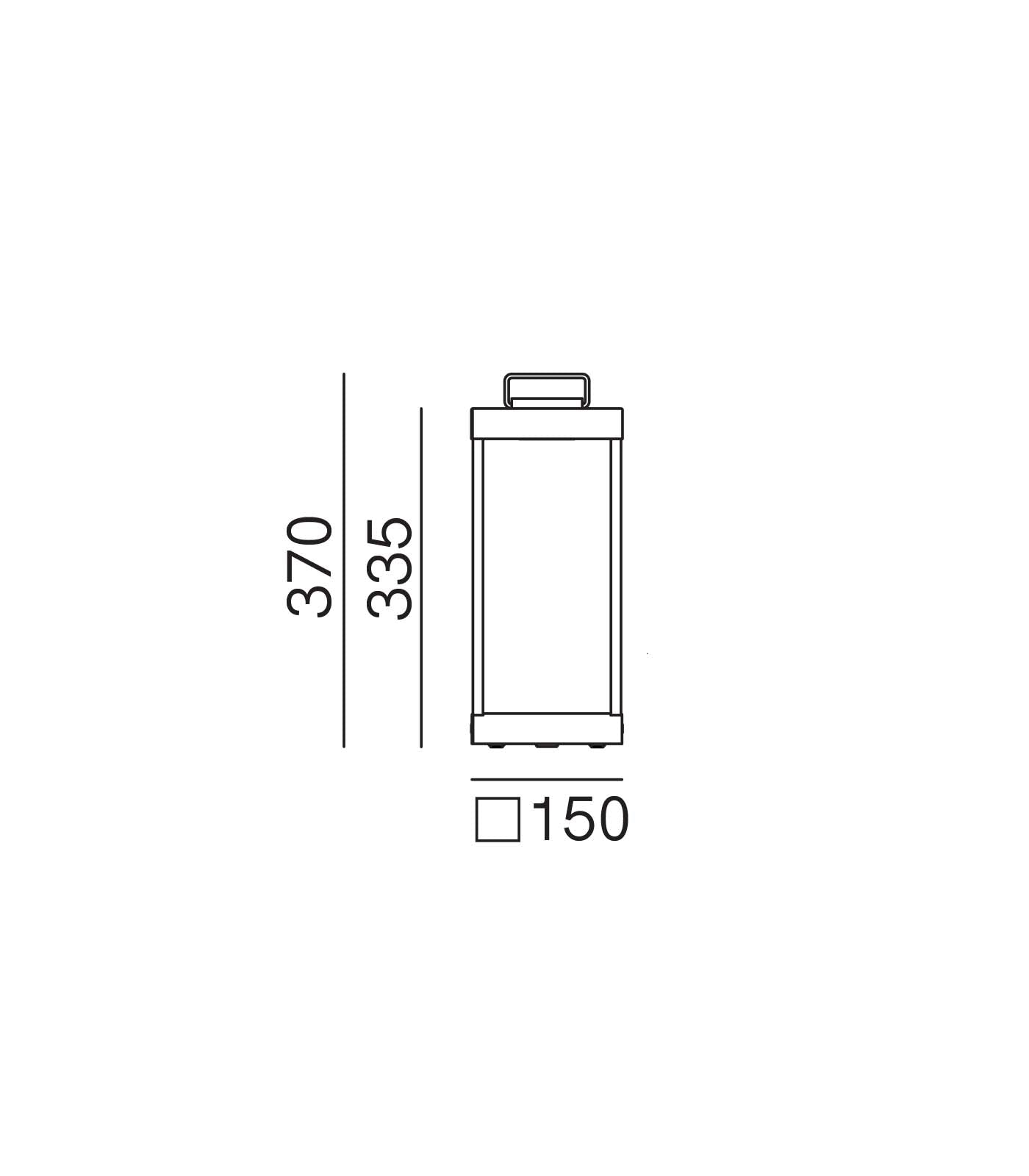 Lanterne Slim Small LED Floor Lamp 6W 2700K Antique Brass or Dark Brass - IL.267.01.OO | OS