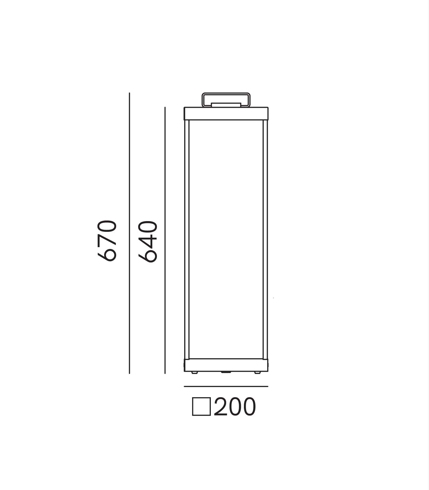 Lanterne Slim Large LED Floor Lamp 13W 2700K Antique Brass or Dark Brass - IL.267.03.OO | OS