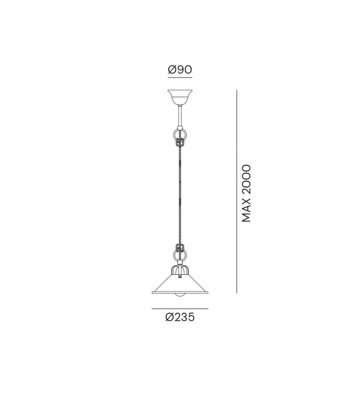 Cascina Small Pendant Light Brass - IL.204.07.OO