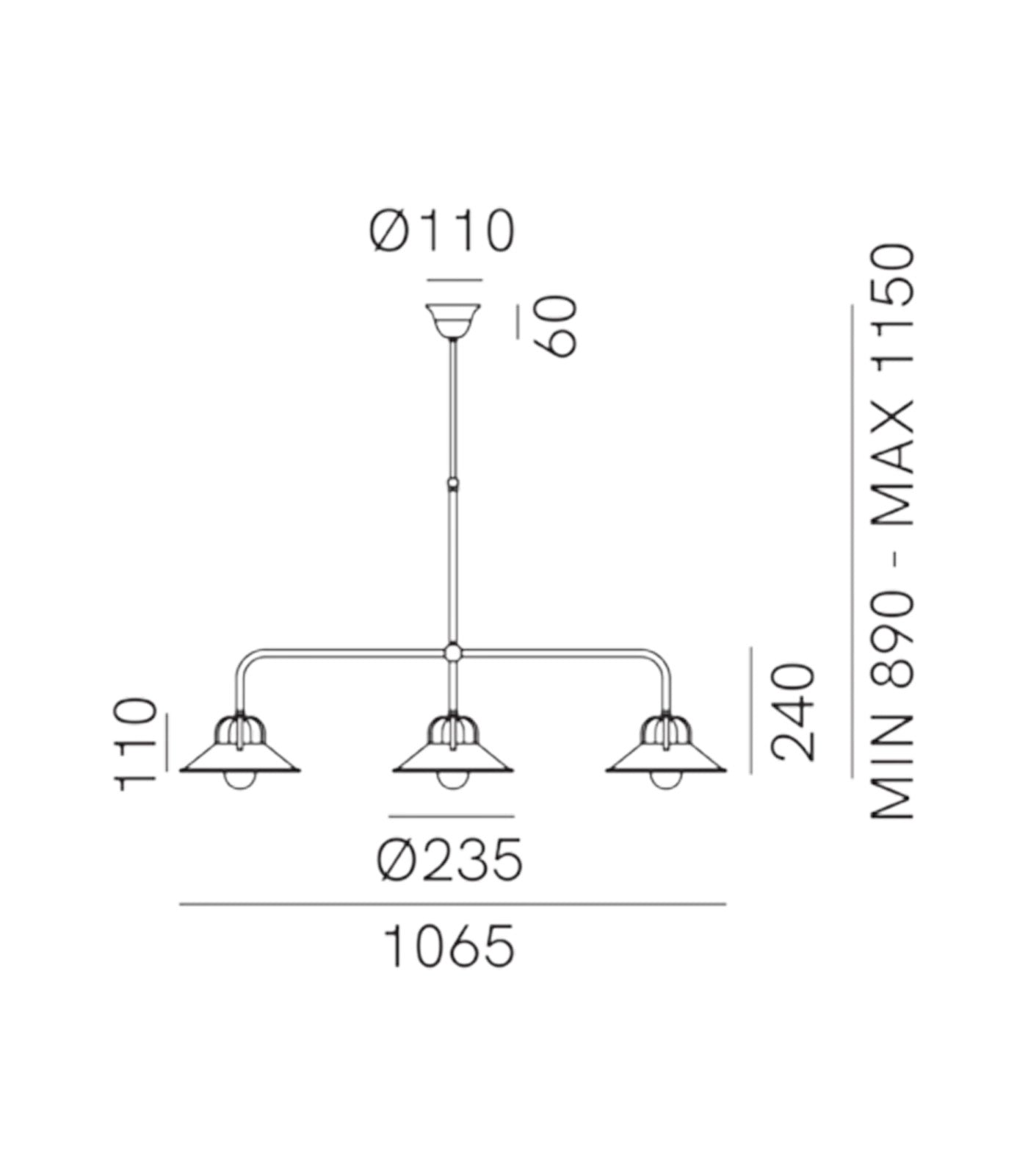 Cascina Island Pendant Light Antique Brass - IL.204.10.OO