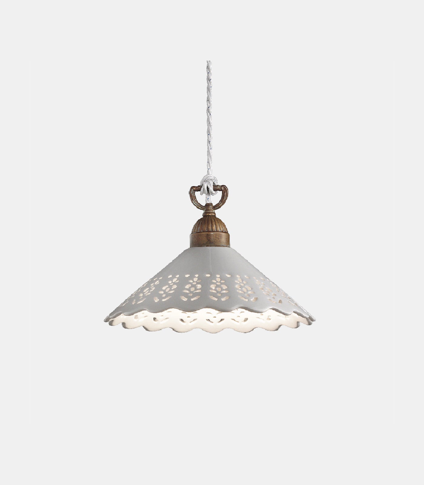 Fiori Di Pizzo Medium Pendant Light Pre Aged & White - IL.065.08.OC