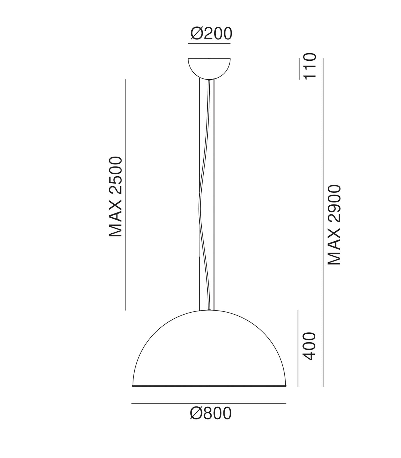 Galileo Large Pendant Light Gold Leaf or Antique Iron - IL.251.06.F96 | FF