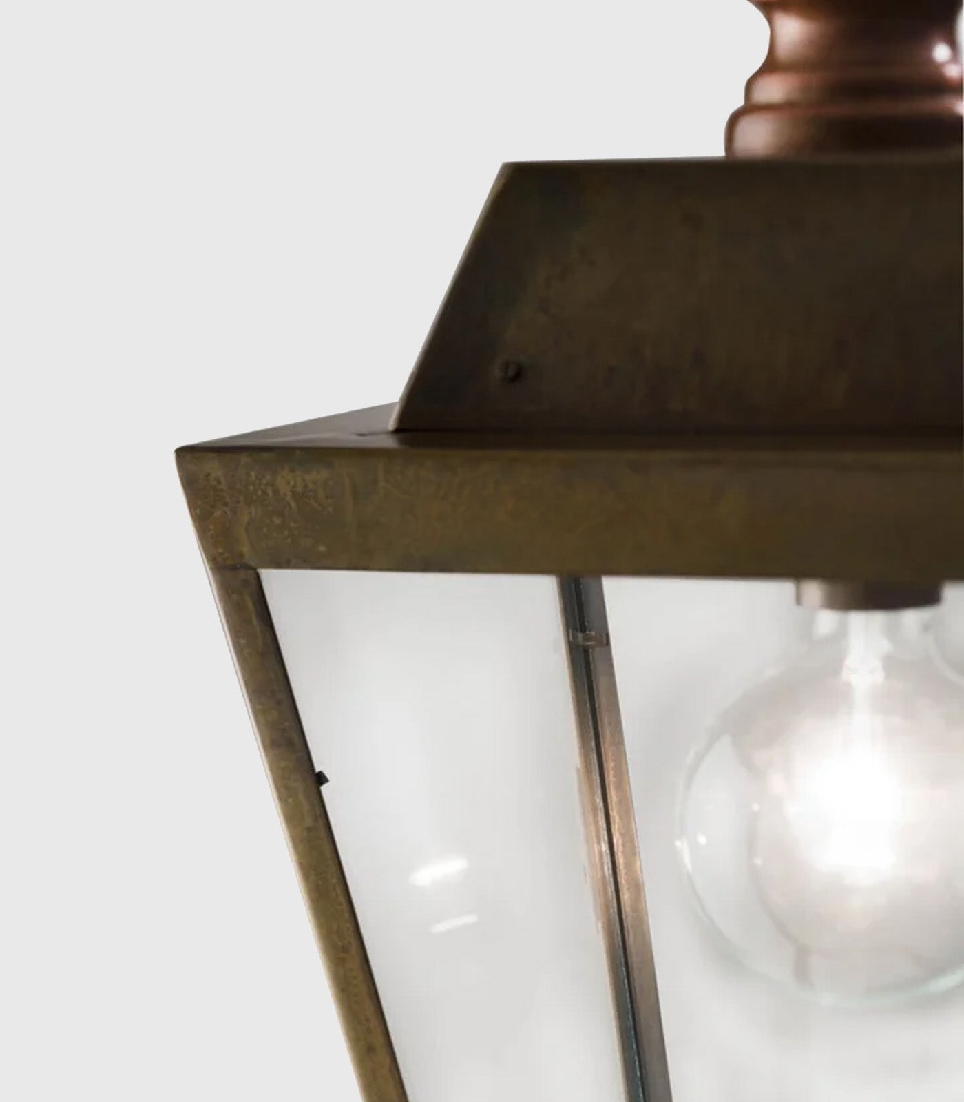 Quadro Outdoor Pendant Light Antique Brass & White - IL.262.51.OB