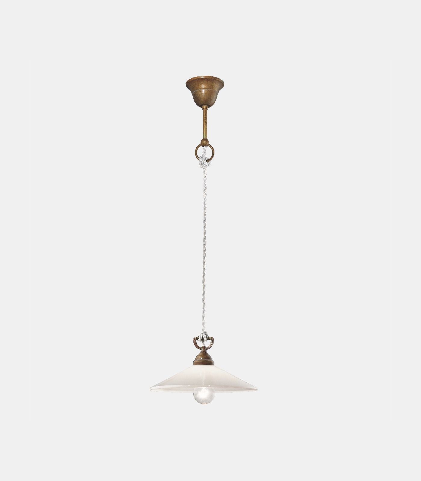 Tabia Small Pendant Light Pre Aged & White - IL.212.07.OV